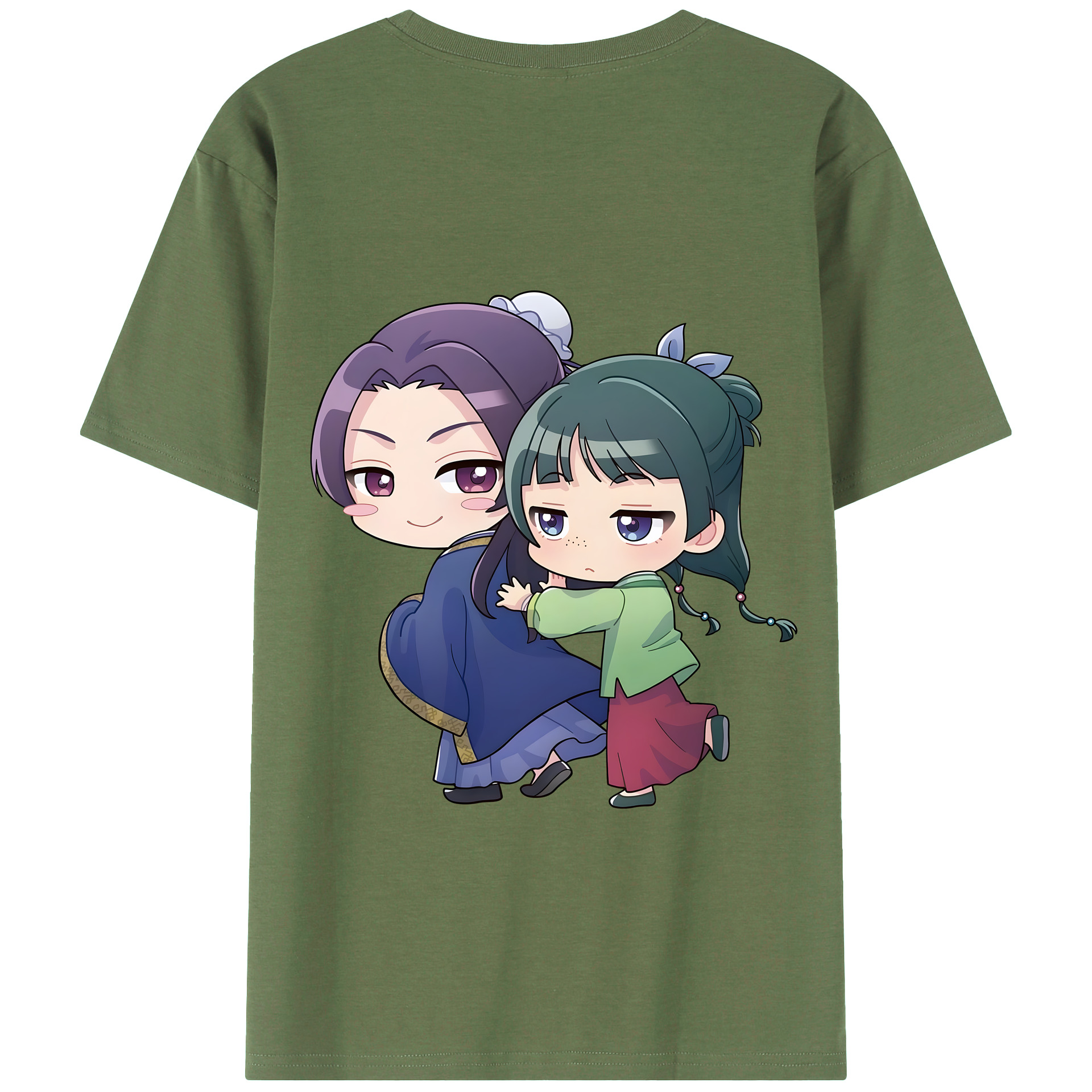 （画像用） 薬屋のひとりごと The Apothecary Diaries 綿100％ メンズ半袖Tシャツ（バックプリント） 通気性